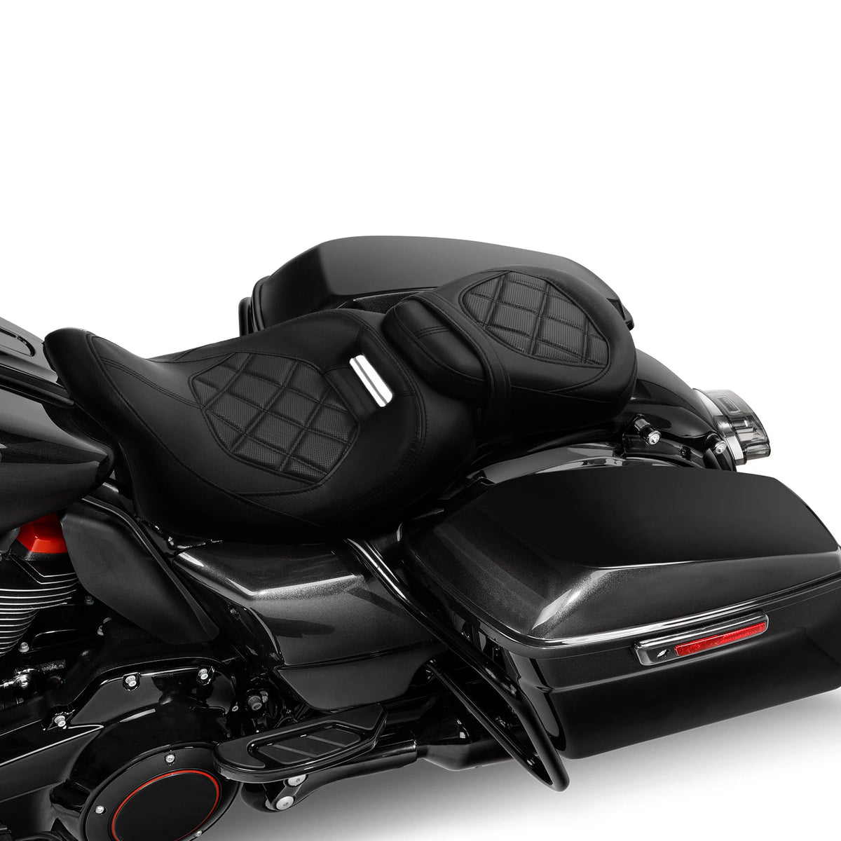 Low Profile Black Driver & Passenger Seats for Harley Street Glide (2009-2023)