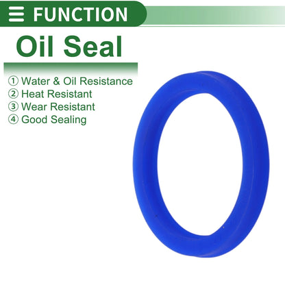 Oil Seal 42x52x6mm Rotary Shaft Seal TPU High Pressure Blue 5 Pcs