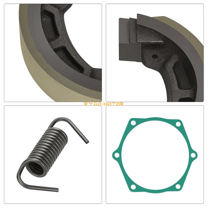 Brake Shoes Kit w/ Springs & Gasket for John Deere 650 & 670 Tractors
