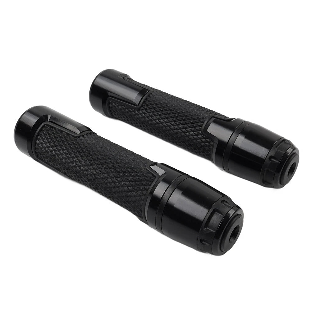 22MM 7/8" Black Motorcycle Handlebar Grips & Bar Ends for Harley, Honda