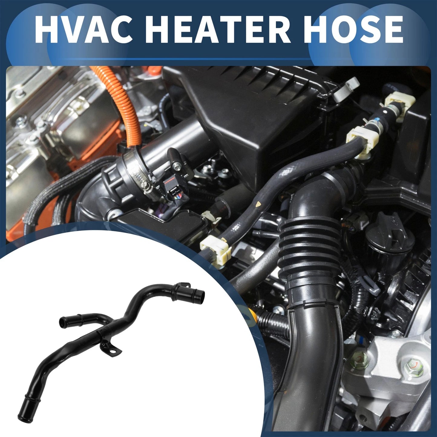Heater Hose for Ford Windstar (1996-1998) Metal Black 1 Pc
