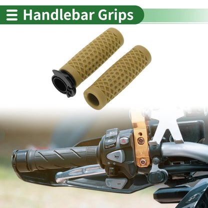 7/8" 22mm Hand Grips Cover Handlebar TPU Yellow for Motorcycle