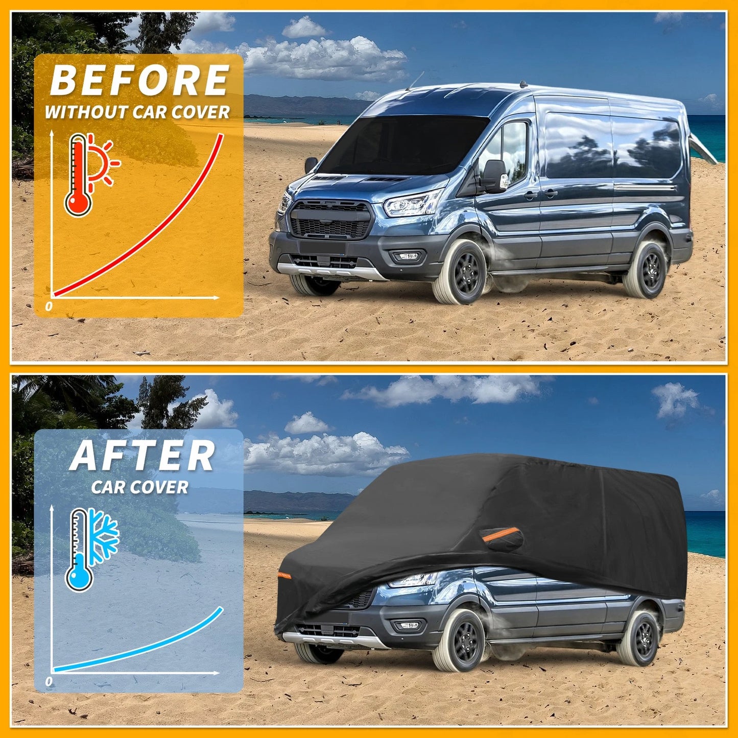 Waterproof All Weather Car Cover for Ford Transit Connect (2010-2023)
