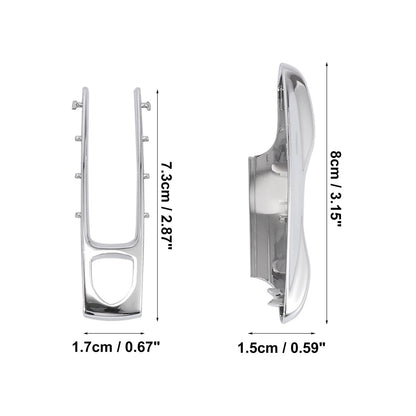 Silver Tone Key Cover Fob Shell for Porsche Panamera Cayenne (2010-2023)