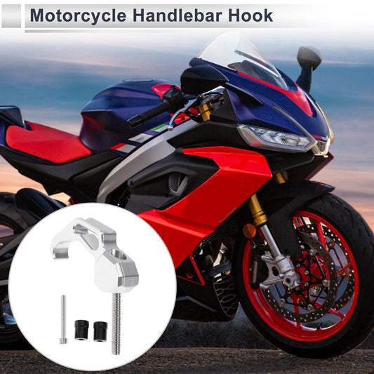 Finger Shape Hanging Hook / 1 Set, 68mm / Silver Tone Black Hook for Motorcycle