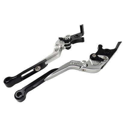 Silver Extendable Brake Clutch Levers for Suzuki GSXR600 GSXR750 GSXR1000 (06-10)