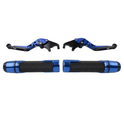 Blue Extendable Brake Clutch Lever Grip Set for Yamaha YZF R1 (2015-2023)