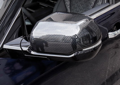 Rearview Mirror Side Lid Cover Trim for 2022-2023 Toyota Tundra Carbon Fiber 2 x