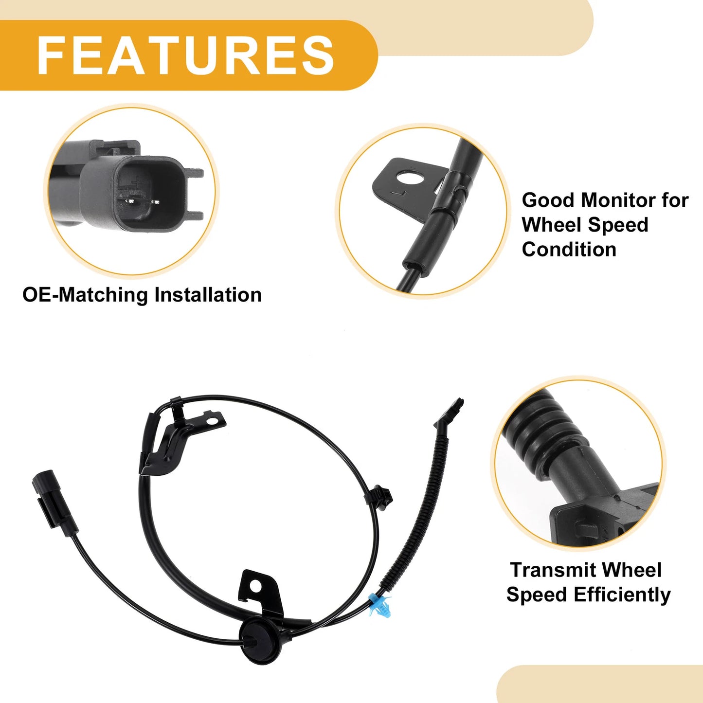 ABS Wheel Speed Sensor for Dodge Caliber Rear Left (2007-2012)