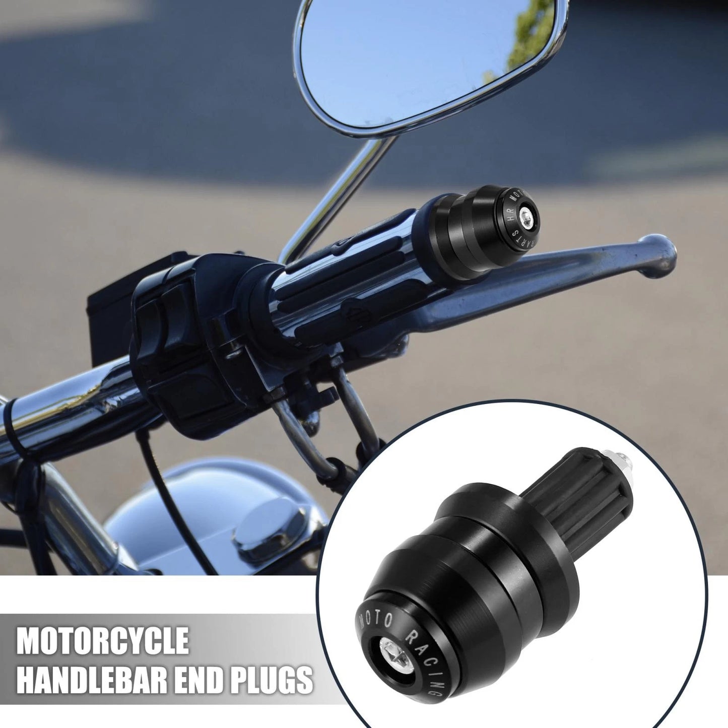 Handlebar End Plugs 7/8" 22mm 1 x Pair for Motorcycle Dirt Bike Scooter