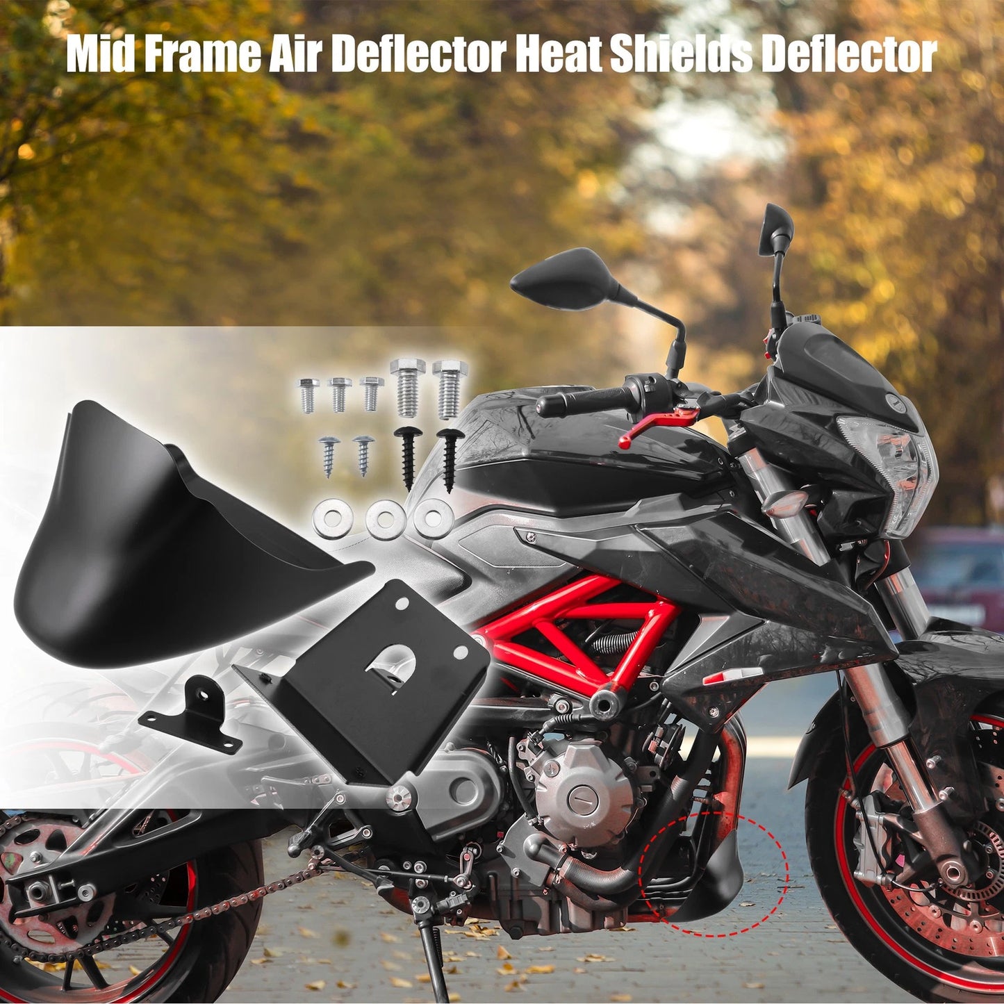 1 Set Lower Spoiler Chin Fairing for Harley Davidson Matte Black