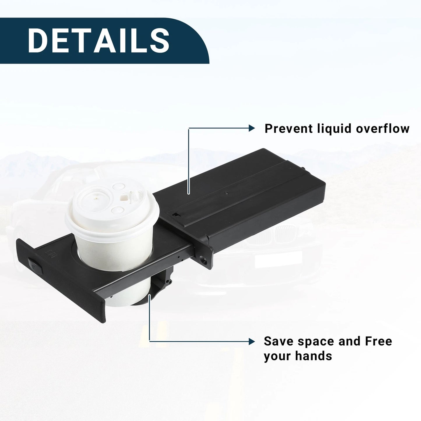 Cup Holder for BMW E60 2004-2010 Drink Holder Black
