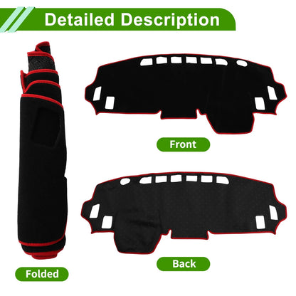 Dashboard Cover Black Red for Mitsubishi Delica B34A B35A B37A