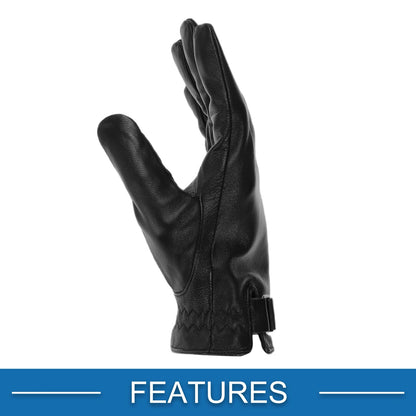 Glove / XL / Motorbike Breathable Full Finger Sheepskin Outdoor Gloves Black 1 Pair