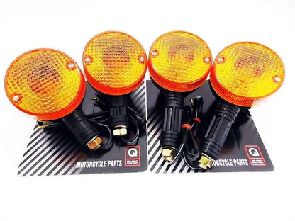 4 x Front Rear Turn Signal Indicator Blinker Assembly for Suzuki DR250S (81-88)