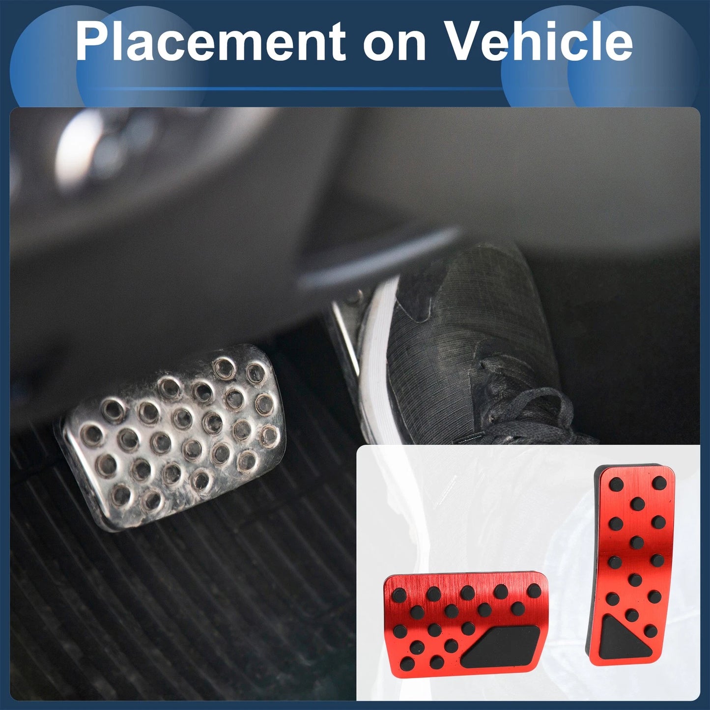 Automatic Foot Accelerator Pedal Covers  for Jeep Wrangler (2018-2024) Red
