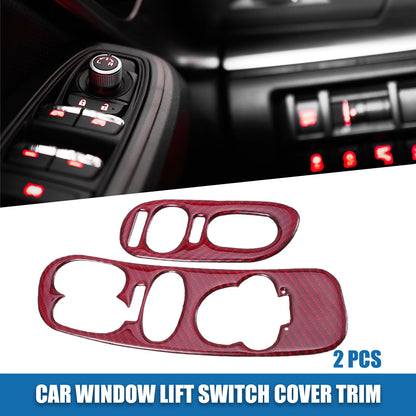 Window Lift Switch Covers for Chevy Corvette C5 Red (1998-2004) 2x