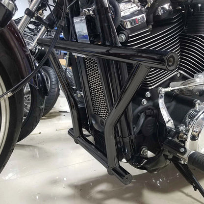 Matte Black Engine Guard Crash Bar for Harley Softail Street Fat Bob (2018-2024)