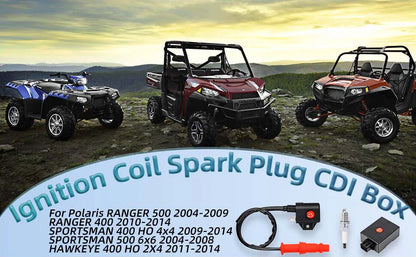 Ignition Coil Spark Plug CDI for Polaris Sportsman (2004-2014)