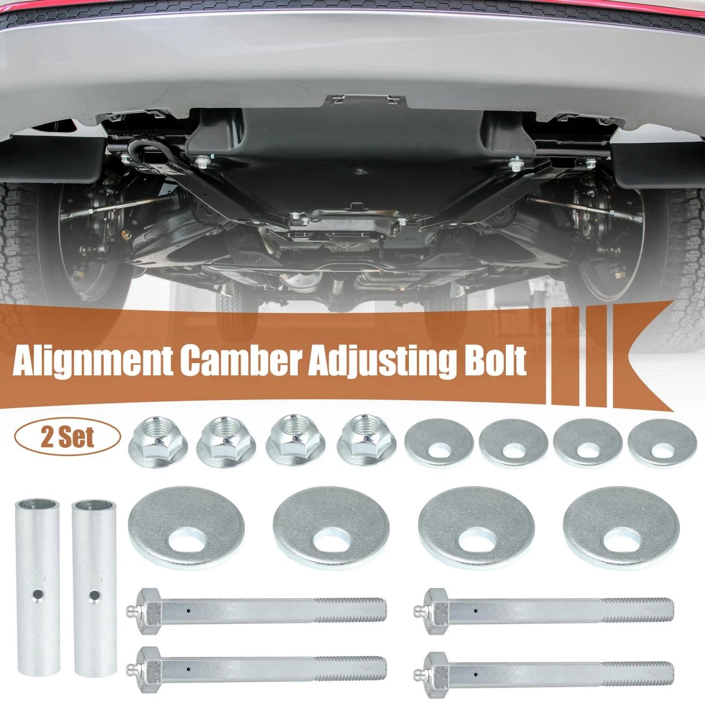 Front Alignment Camber Caster Adjusting Bolt Kit for Toyota Tacoma 4WD (2005-2023)
