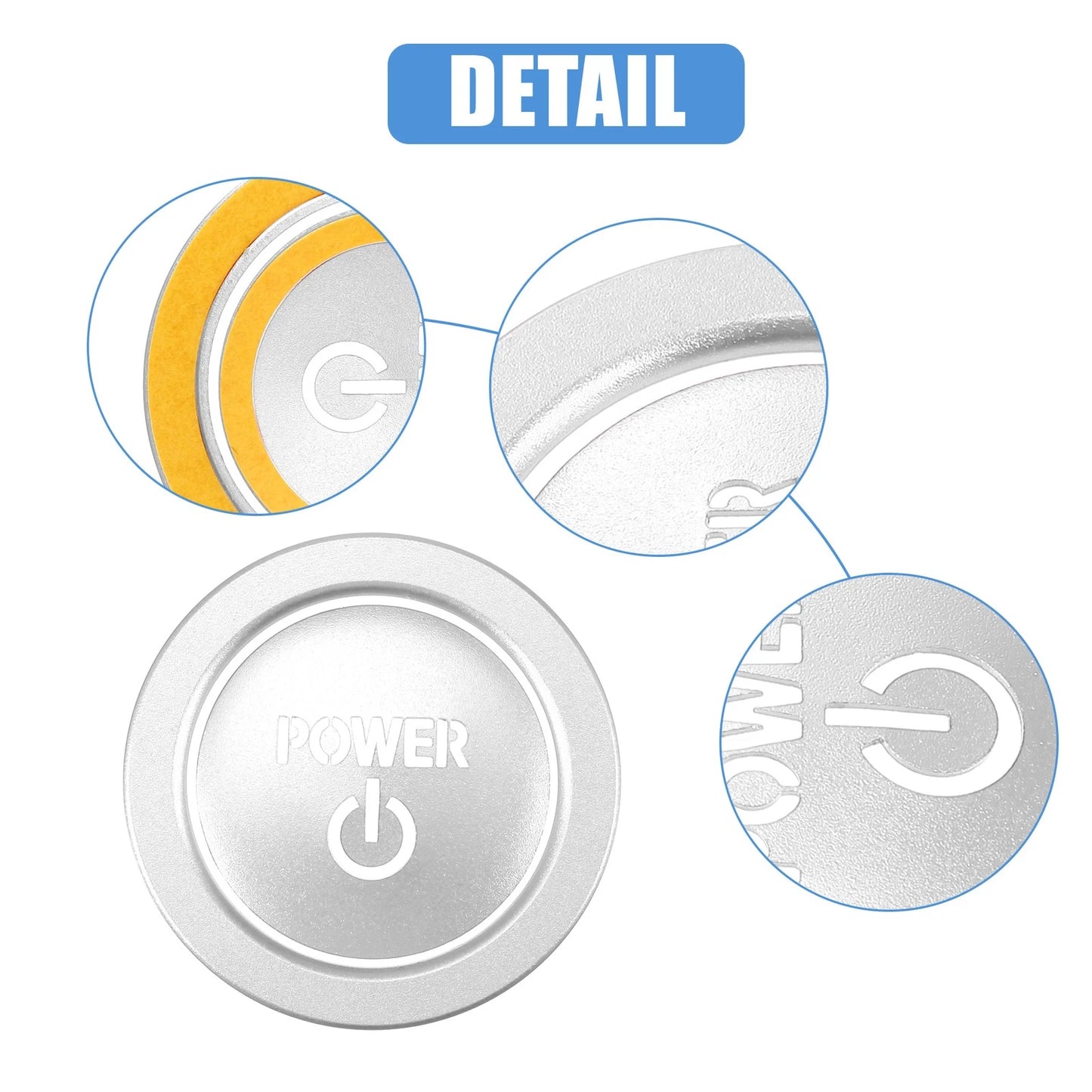 Engine Push Start Stop Button Cover Trim Ring Sticker for Toyota