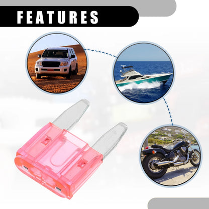 50 Pcs Mini 4AMP APM/ATM Blade Fuses for Car Short Circuit Protection