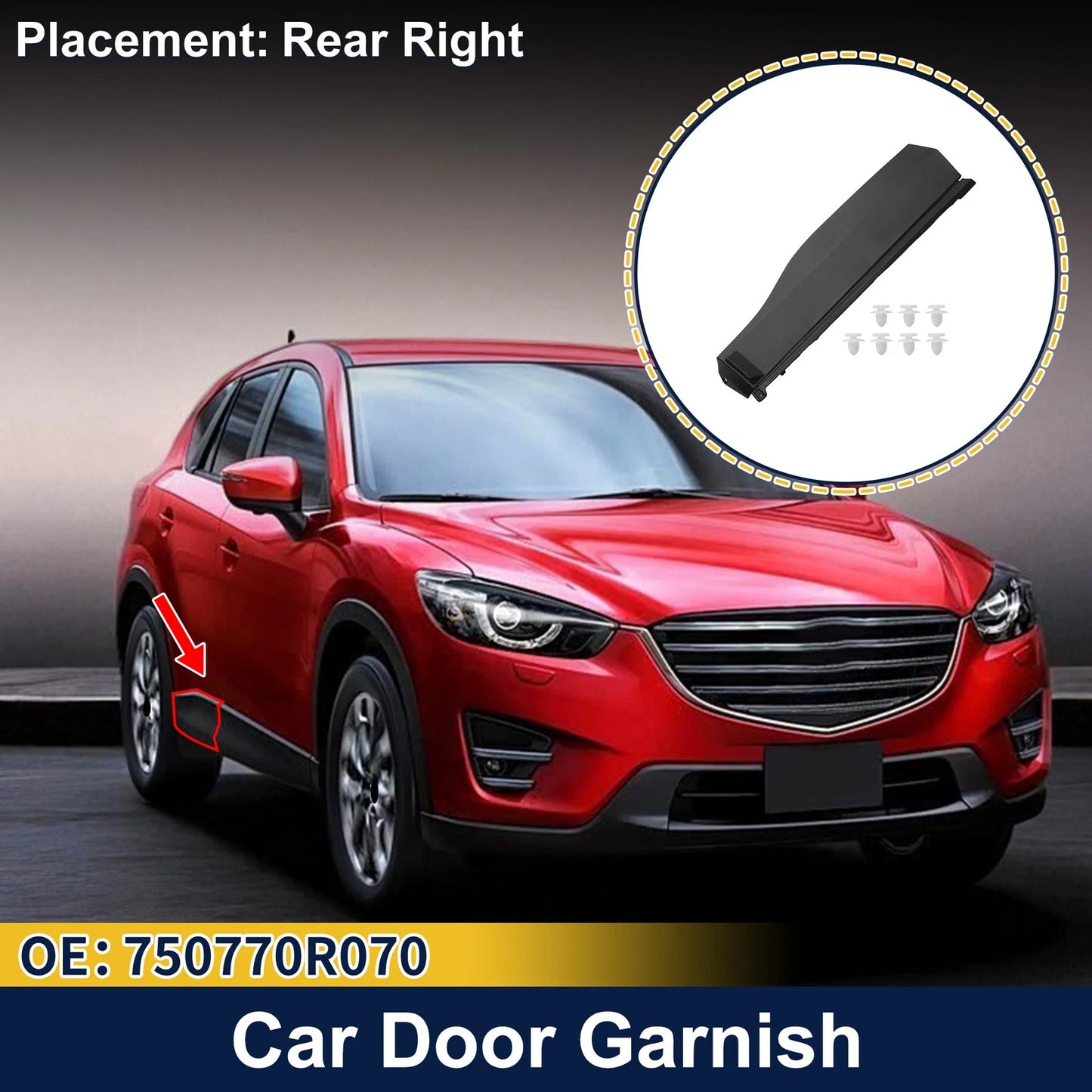 Door Side Lower Trim Garnish for Toyota RAV4 (2019–2022)