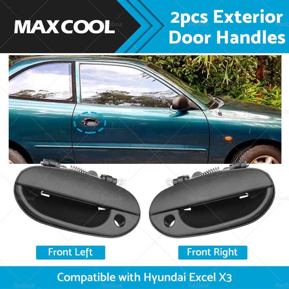 Pair Front Outer Door Handles for Hyundai Excel X3 (1997-2000)