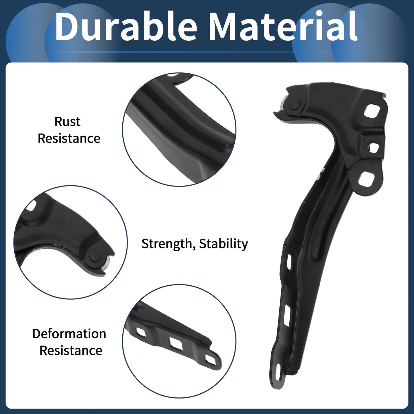 Hood Hinges 1 Pair for Chevrolet Equinox (2018 - 2023) Front Bonnet Bracket