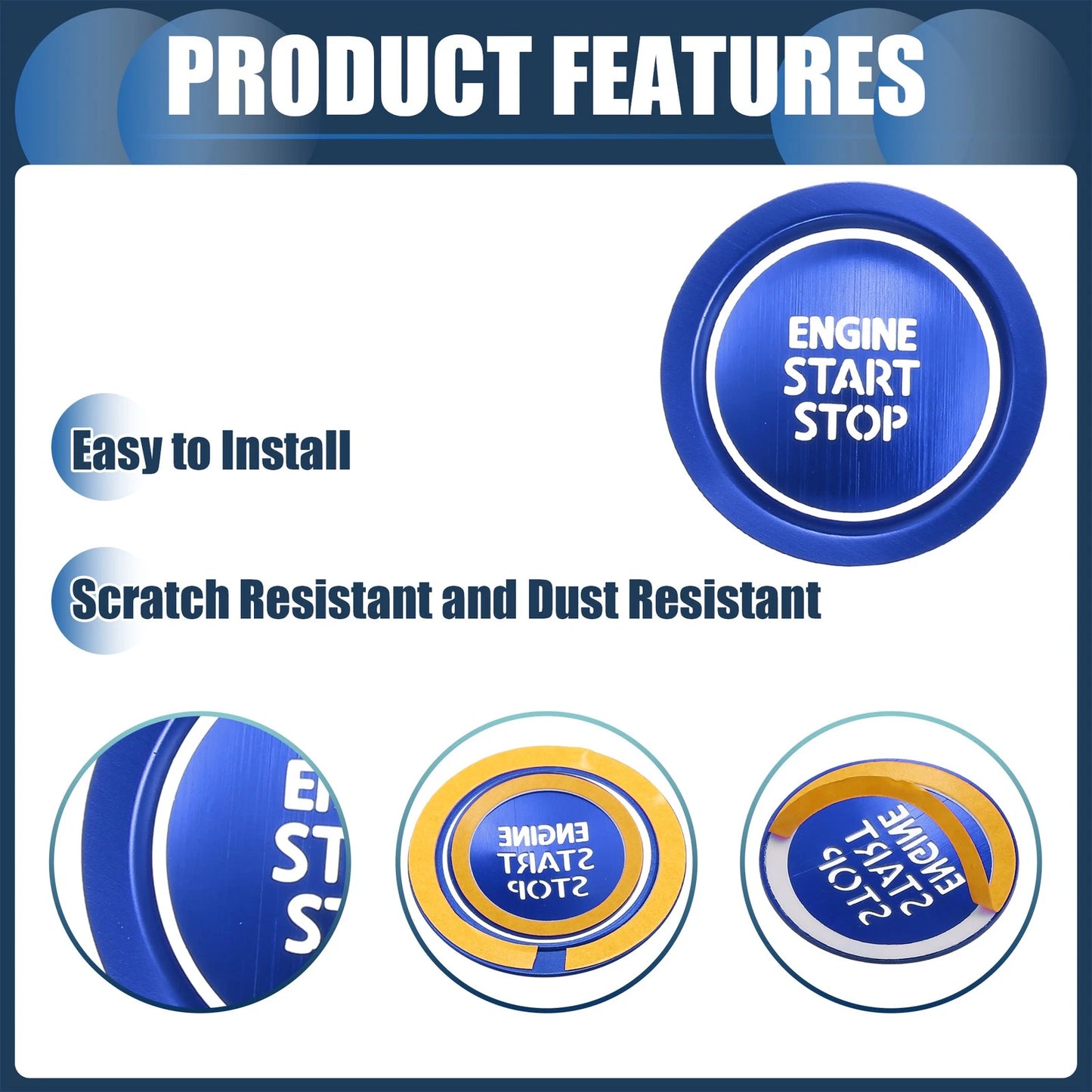 Engine Start Stop Button Cover Set for Toyota Alphard 30 Series (2015-2023)