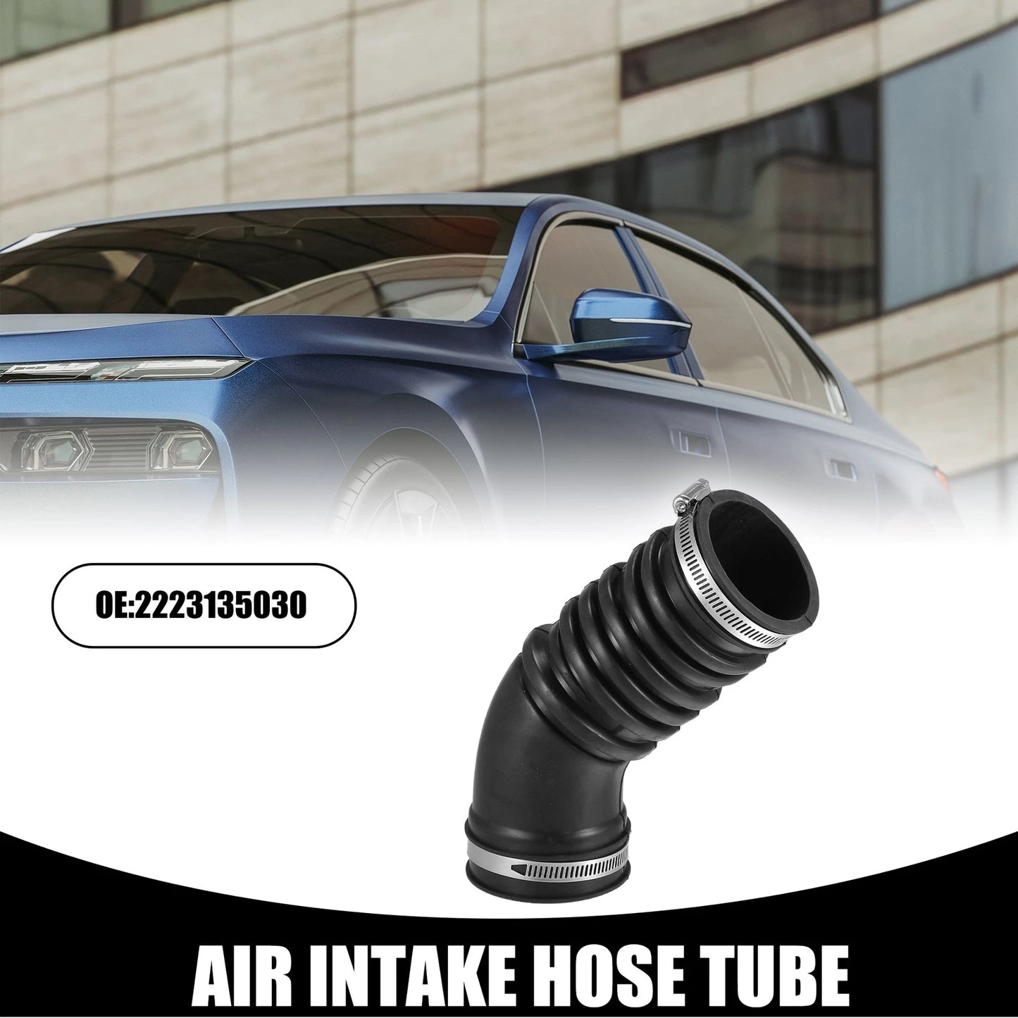 Air Cleaner Intake Hose Tube with Clamps for Toyota Pickup L4 2.4L (1984-1988)