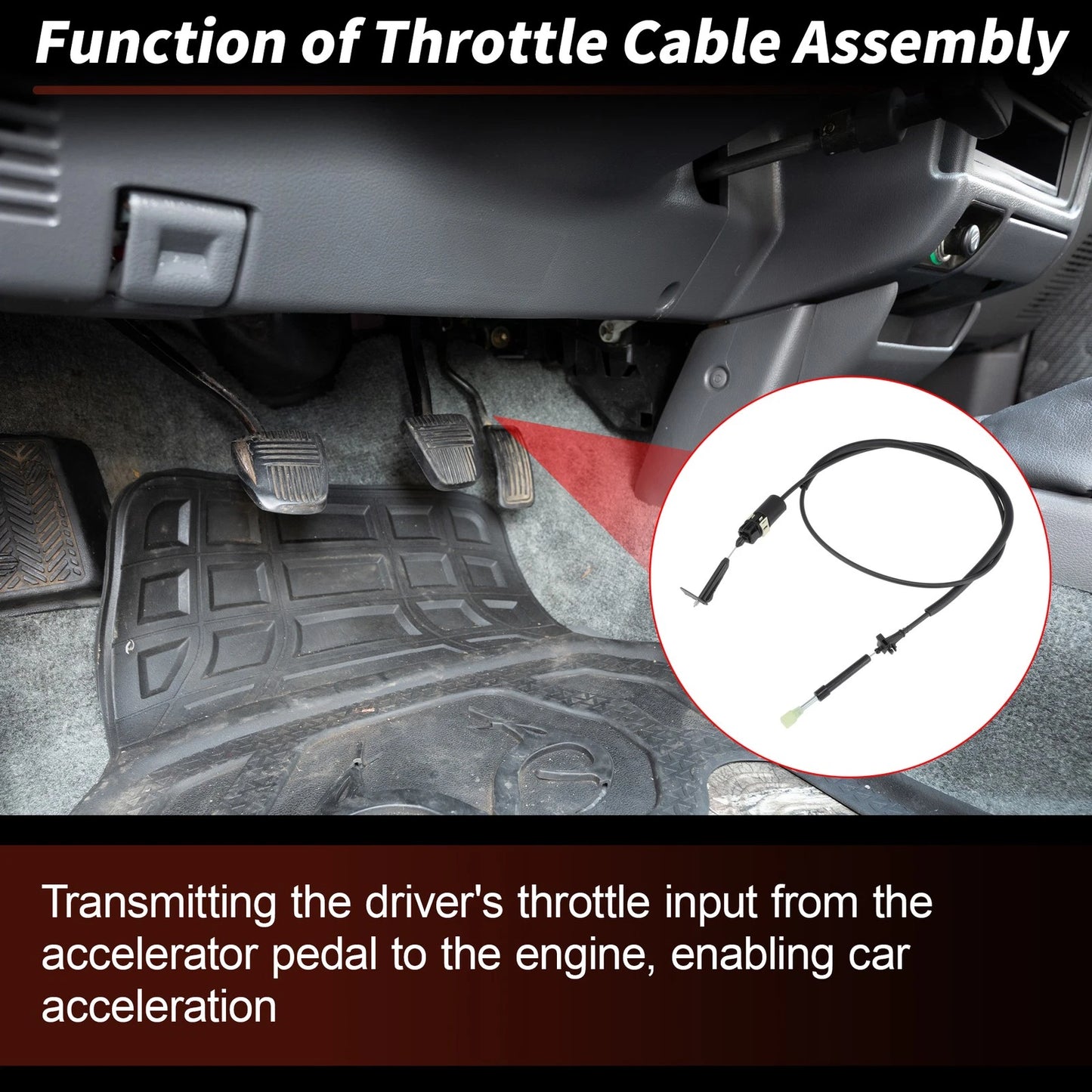 Throttle Valve Cable for Dodge Durango, Dakota, Ram 1500/2500/3500