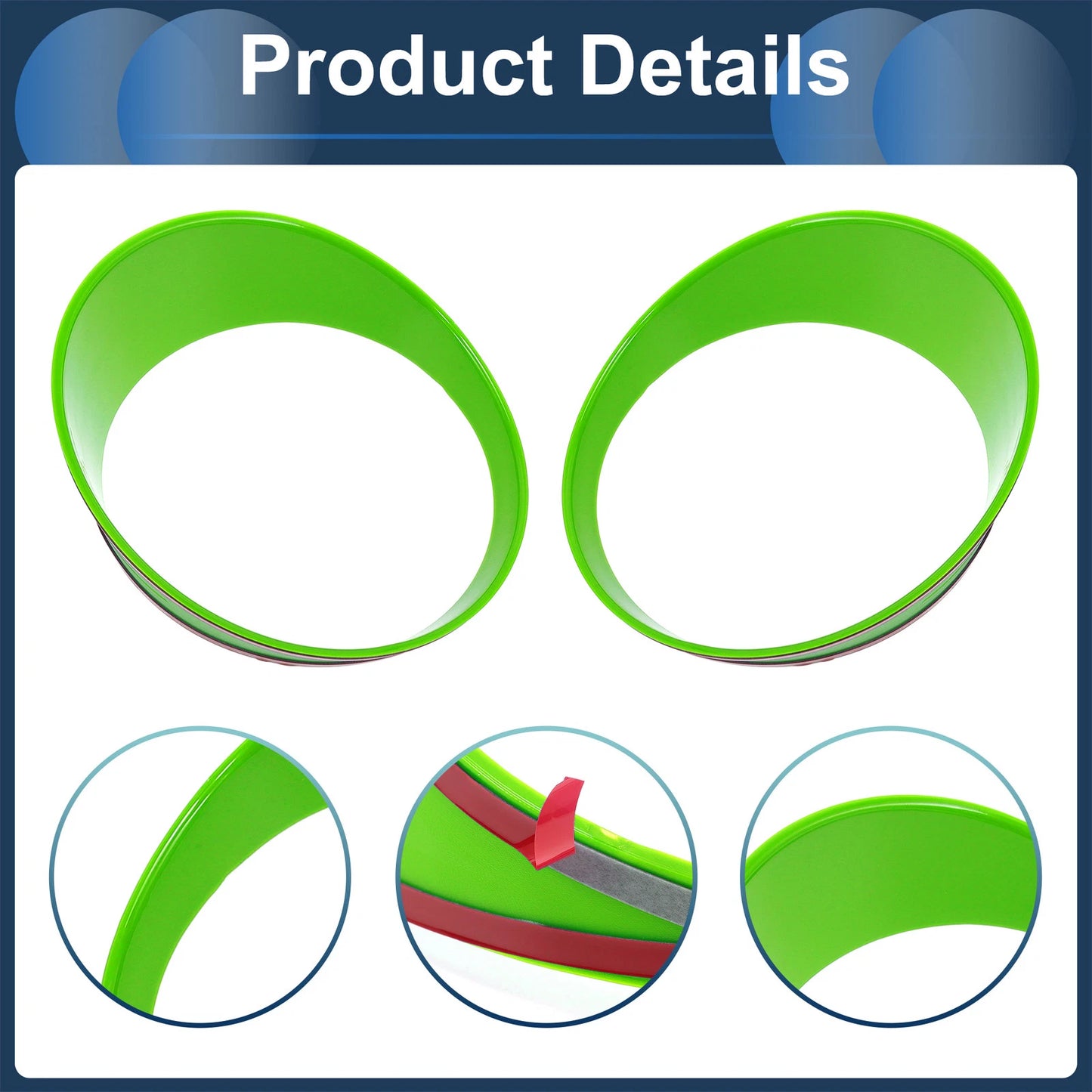 2 x Front Left & Right Headlight Trim Bezels for Jeep Wrangler (2027)