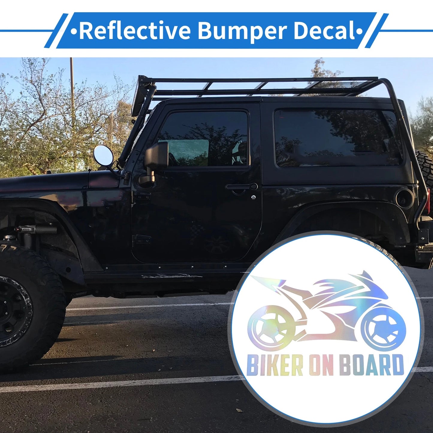 Reflective Bumper Decal for Motorcycle Pattern