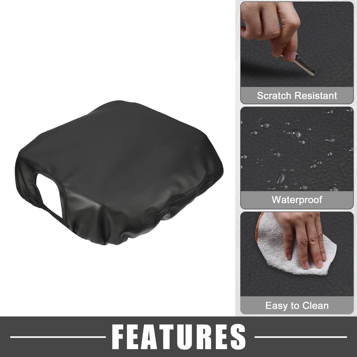 Center Console Cover Pad for Dodge Ram 1500 2009-2018 Black
