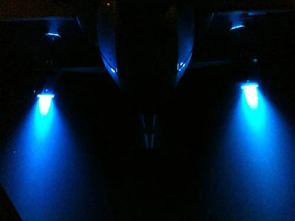 LED Underwater Lights for Boats Blue Stainless Cover Fully Sealed x 2