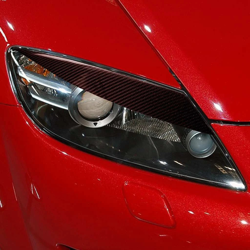 Carbon Fiber Headlight Eyebrow Cover Trim for Mazda RX-8 2004-2008