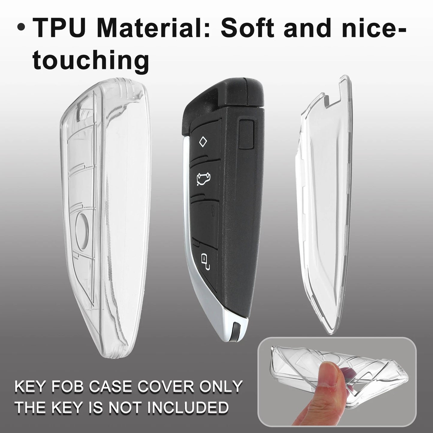TPU Key Fob Remote Control Cover for BMW 1 2 3 5 6 X1 X3 Series