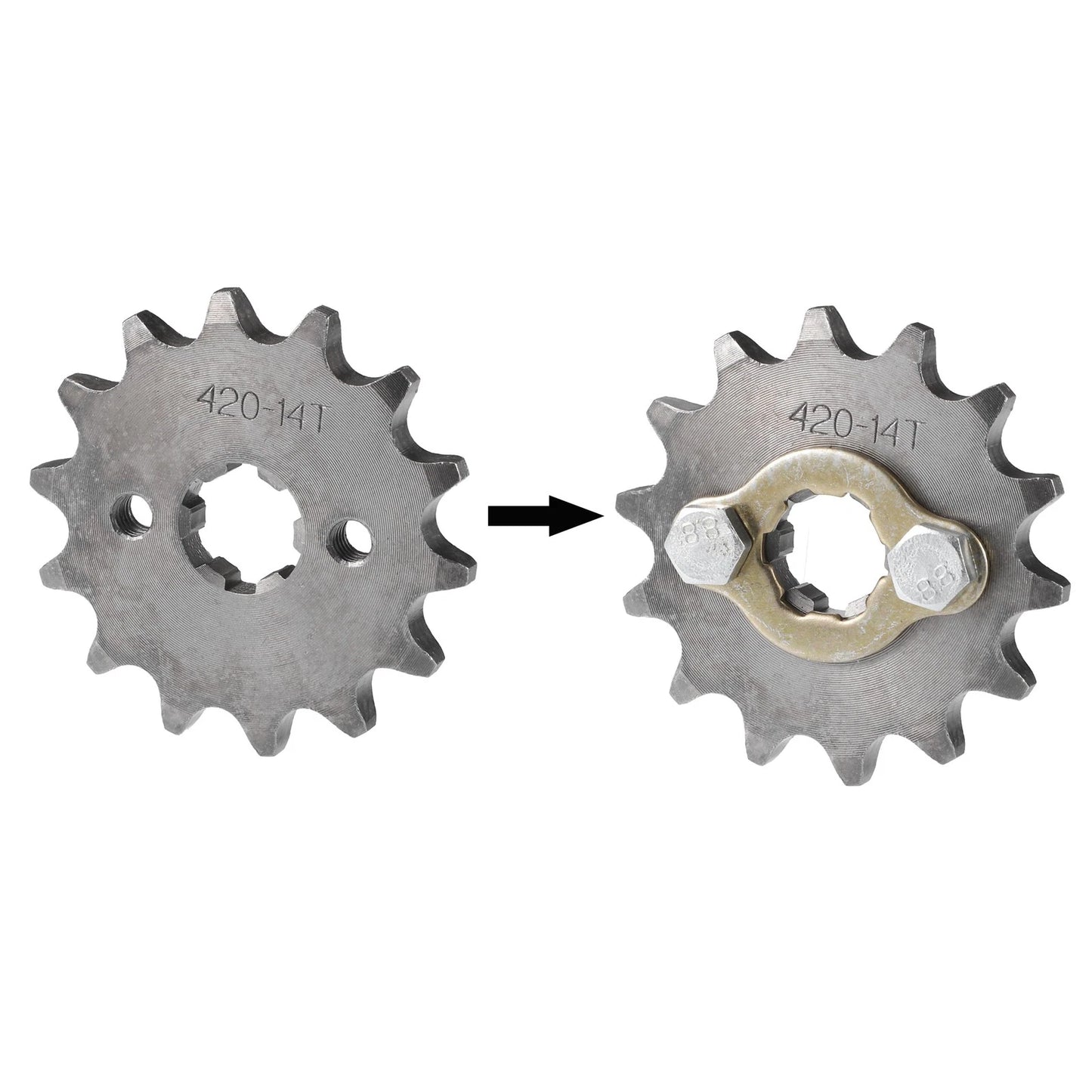 420 14T 17mm Front Engine Sprocket for Dirt Bike Mini Bike