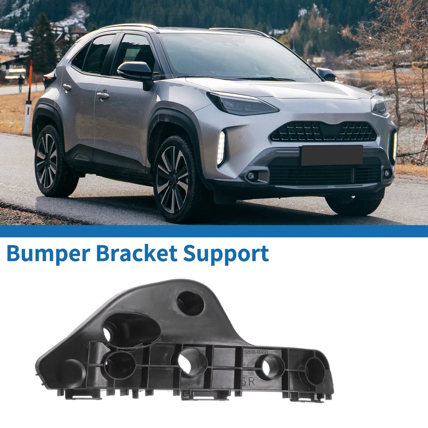 Right Front Bumper Retainer Bracket for Toyota Yaris (2016-2020)