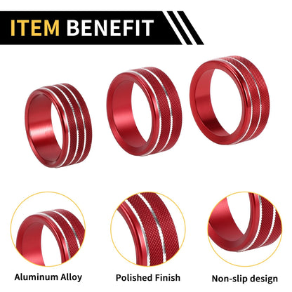 Air Conditioner Headlight Switch Knob Cover Ring for Jeep Gladiator JT (2019-2023)