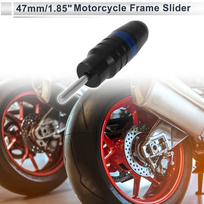 11mm Aluminum Alloy Plastic Motorcycle Slider Frame Bolt 1Set Blue