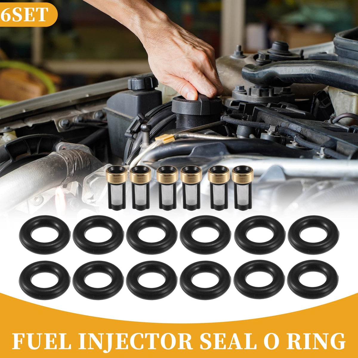 6 x Fuel Injector O Rings for BMW L6 3.0L (2001-2006)