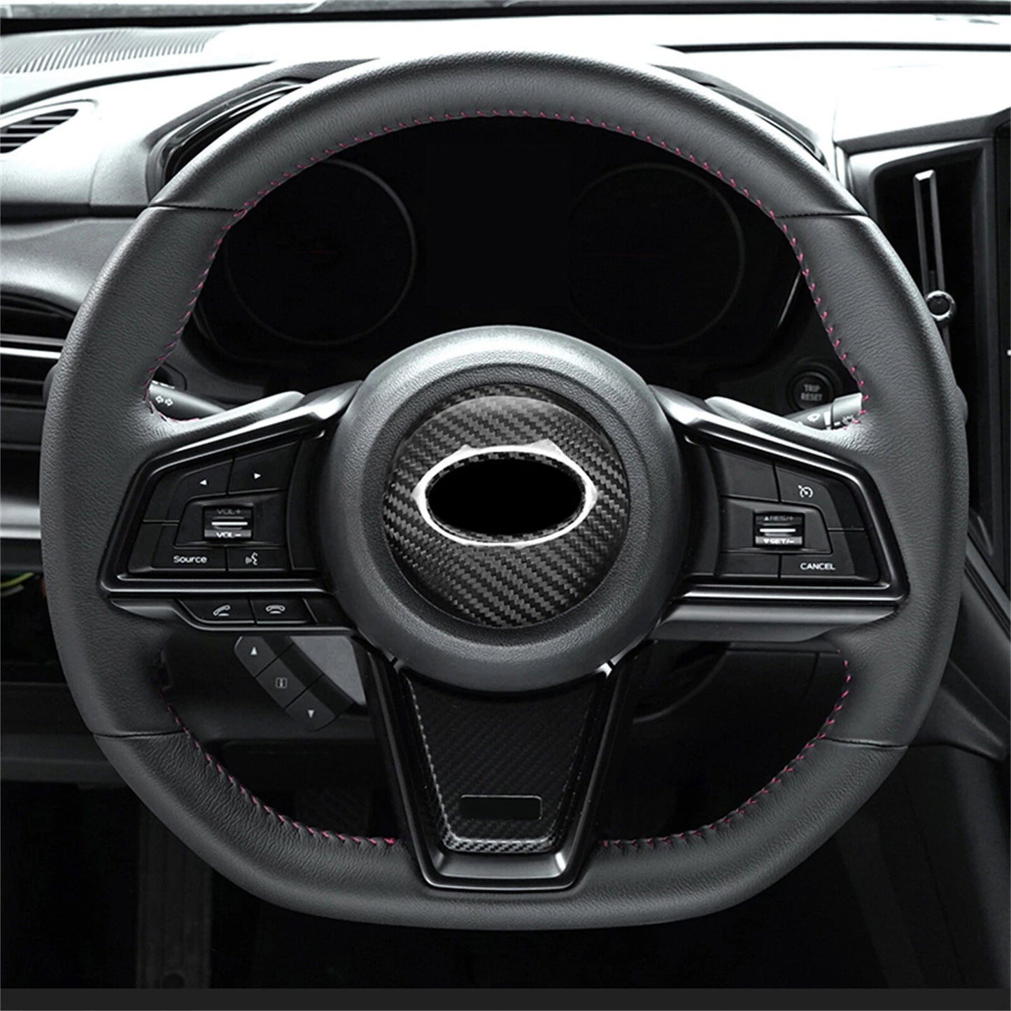 Steering Wheel Panel Cover Trim for Subaru WRX (2022-2024) Carbon Fiber