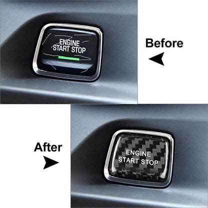 Carbon Fiber Engine Start Stop Button Cover for Chevrolet Camaro (2010-2023)