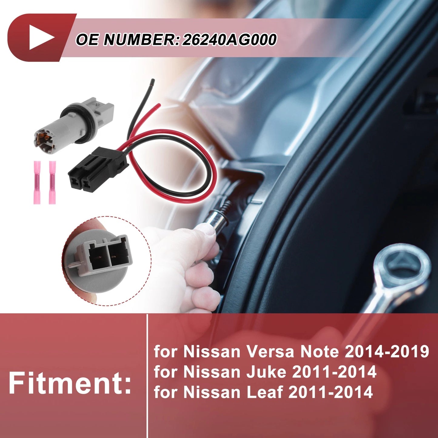 Turn Signal Light Socket Wiring for Nissan Versa Note (2014-2019)