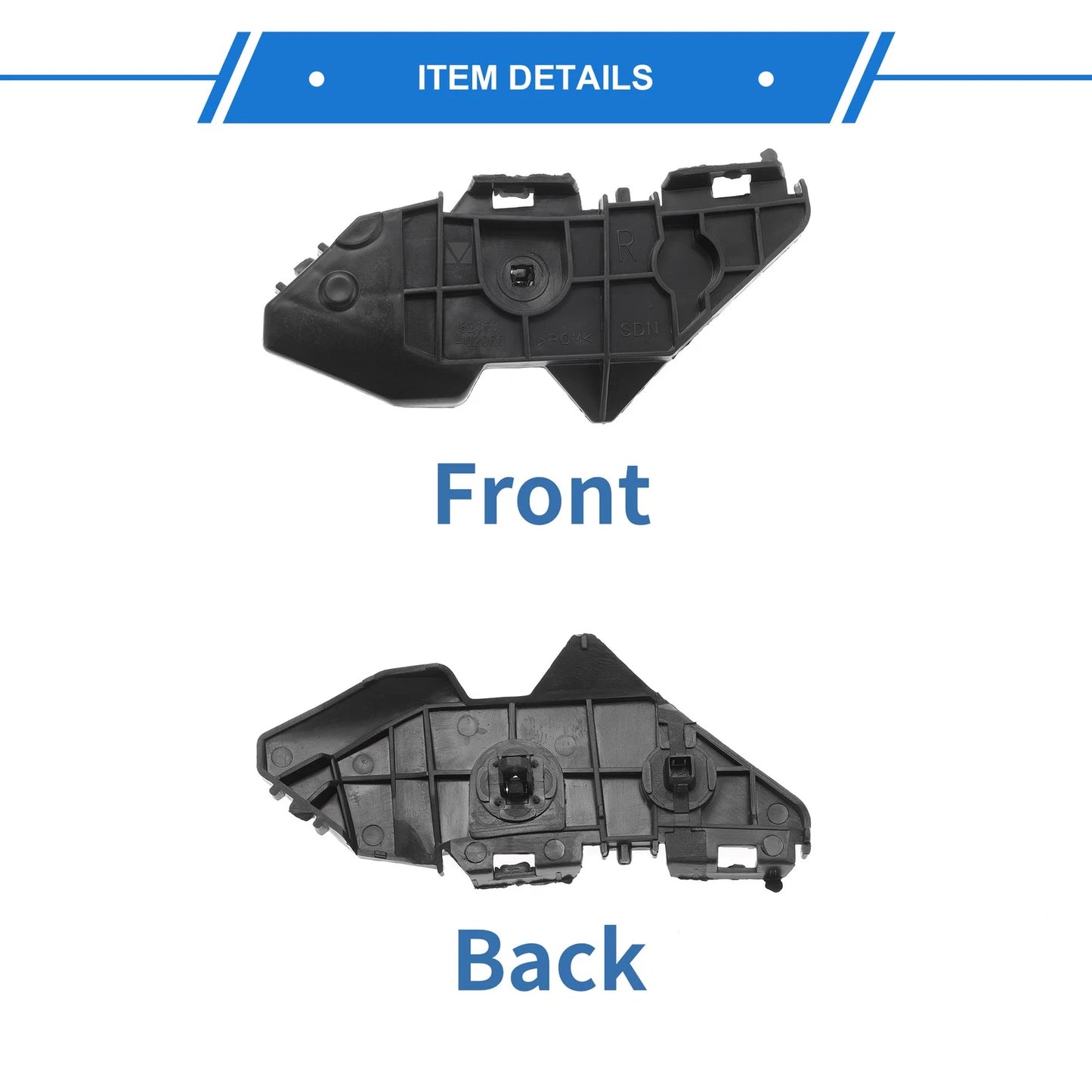 Right Rear Bumper Retainer Bracket for Toyota Corolla (2009-2013)