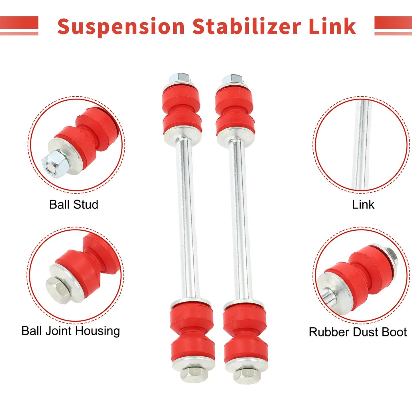 4pcs Front Rear Stabilizer Sway Bar Links for Mercury Mountaineer (2006-2010)