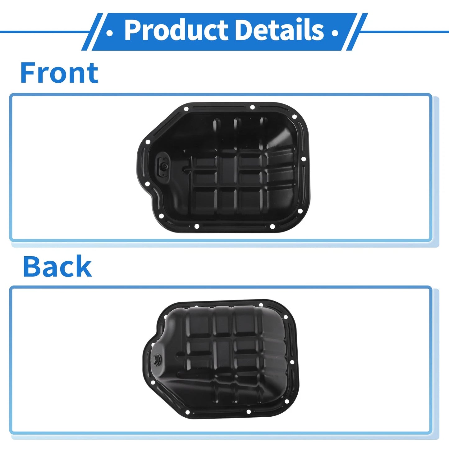 Engine Oil Pan for Nissan Maxima 2008-2018 V6 3.5L Aluminum Alloy Black