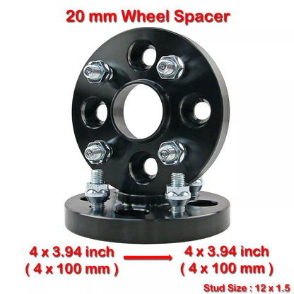12x1.5 4x100 Hub Centric Wheel Spacers for Toyota Corolla (1992-2002)
